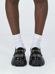 Penny Lane Loafers Black High Shine