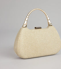 Evening Spark Glitter Mesh Clutch