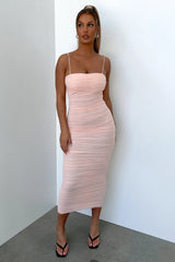Zena Full Length Dress - Peach