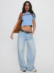 This And Yap Graphic Top Blue / Red