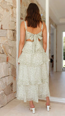 Page Maxi Dress - Green Floral